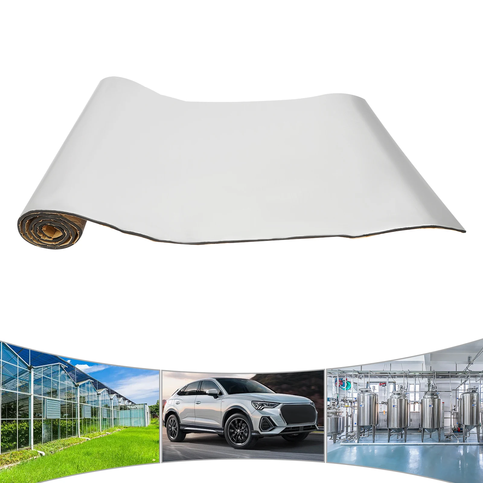 

Серебряный звуковой теплоизоляционный коврик, резиновый прямоугольный шумоизоляционный коврик для потолочного трубопровода, стальной структуры дома