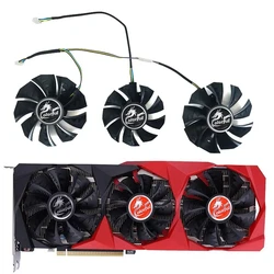 Ventilador GPU para Geforce colorido, Novo refrigerador GPU para RTX 3060, 3070, 3080, TI 3090, NB, 12G-V, 87mm, 4Pin, 8mm