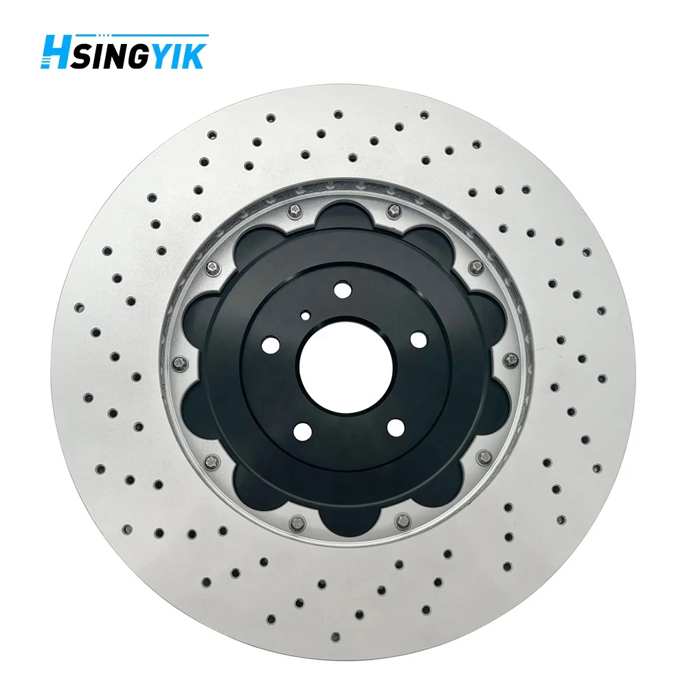 Hsingyik 40206-KJ10A GTR35 Brake Rotor Floating Bolt Disc Perforated for Nissan Front Wheel