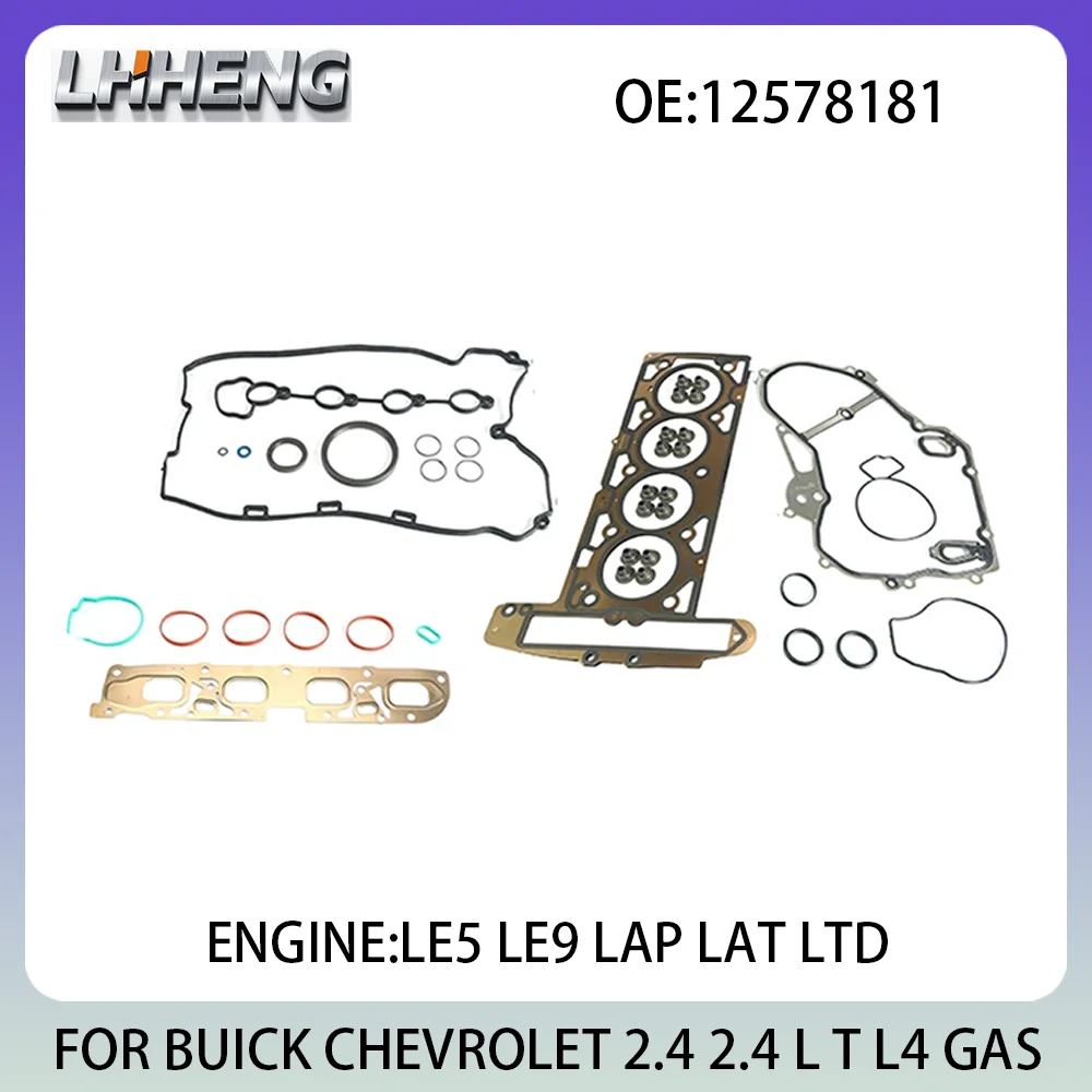 Engine Full Gasket Set For BUICK CHEVROLET CAPTIVA COBALT HHR MALIBU 2.4L 2.4 L T L4 GAS 04-12 LE5 LE9 LAP LAT 12578181 12597769