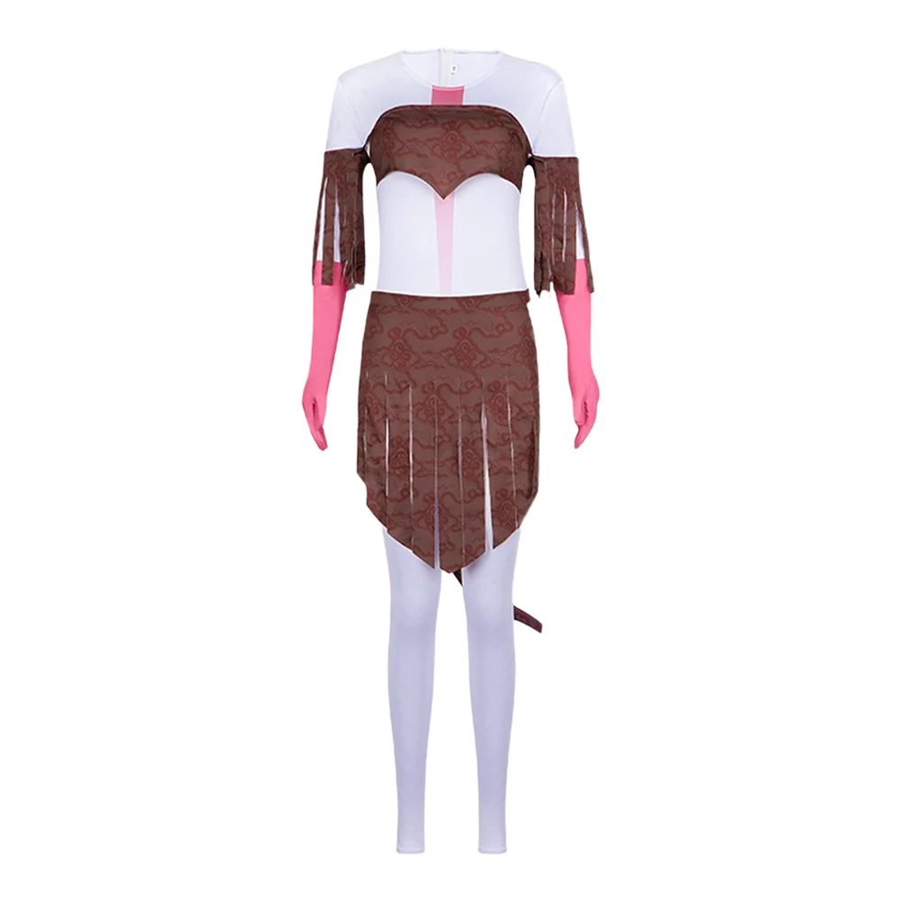 Avatar Movie Varang Cosplay Costume Fire Anime Ash Roleplay Jumpsuit Skirt Tail Bodysuit Outfits Halloween Party Disguise Suit - view 3