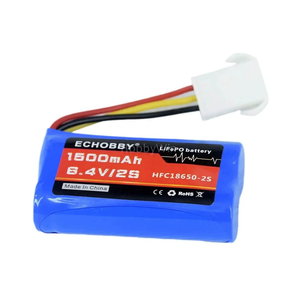 6.4V 2S 1500mAh LiFePO HFC18650 Battery EL4.5-3P Plug for RC Car Buggy Truck Boat