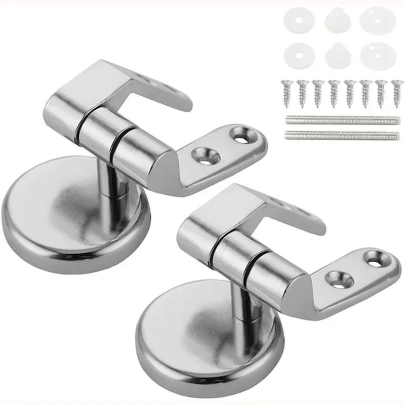 

2pcs Toilet Seat Hinges Zinc Alloy Toilet Cover Mounting Connector Toilet Lid Hinge Fittings Replacement Bathroom Accessories