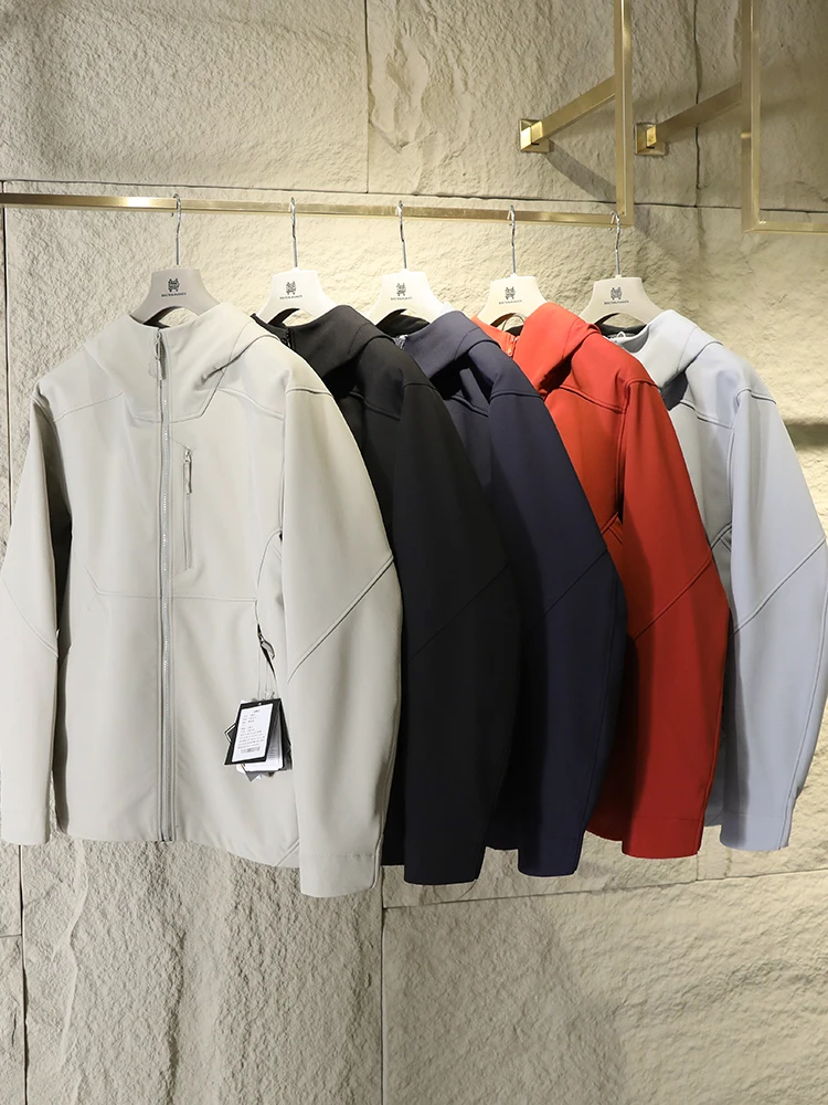 

Мужская модная высококачественная ветрозащитная куртка-ветровка с капюшоном для активного отдыха, весна-осень, новая, функциональная, от Doctor.Huang's