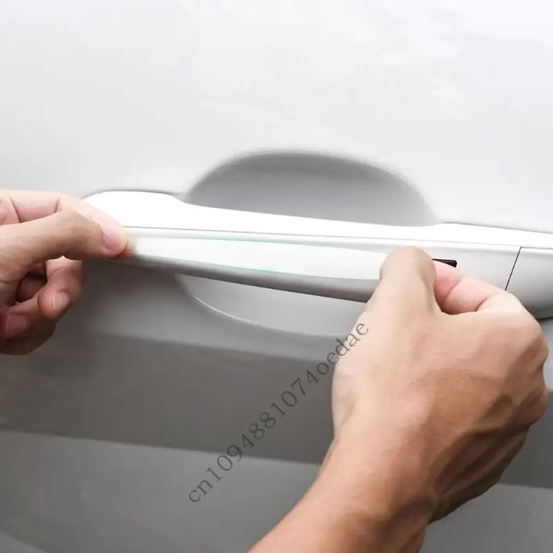 0xxc مقبض باب السيارة درع واقي لاصق شفاف لائحة antiscratch من السهل التثبيت من أجل السيارات الخارجية 8pcs