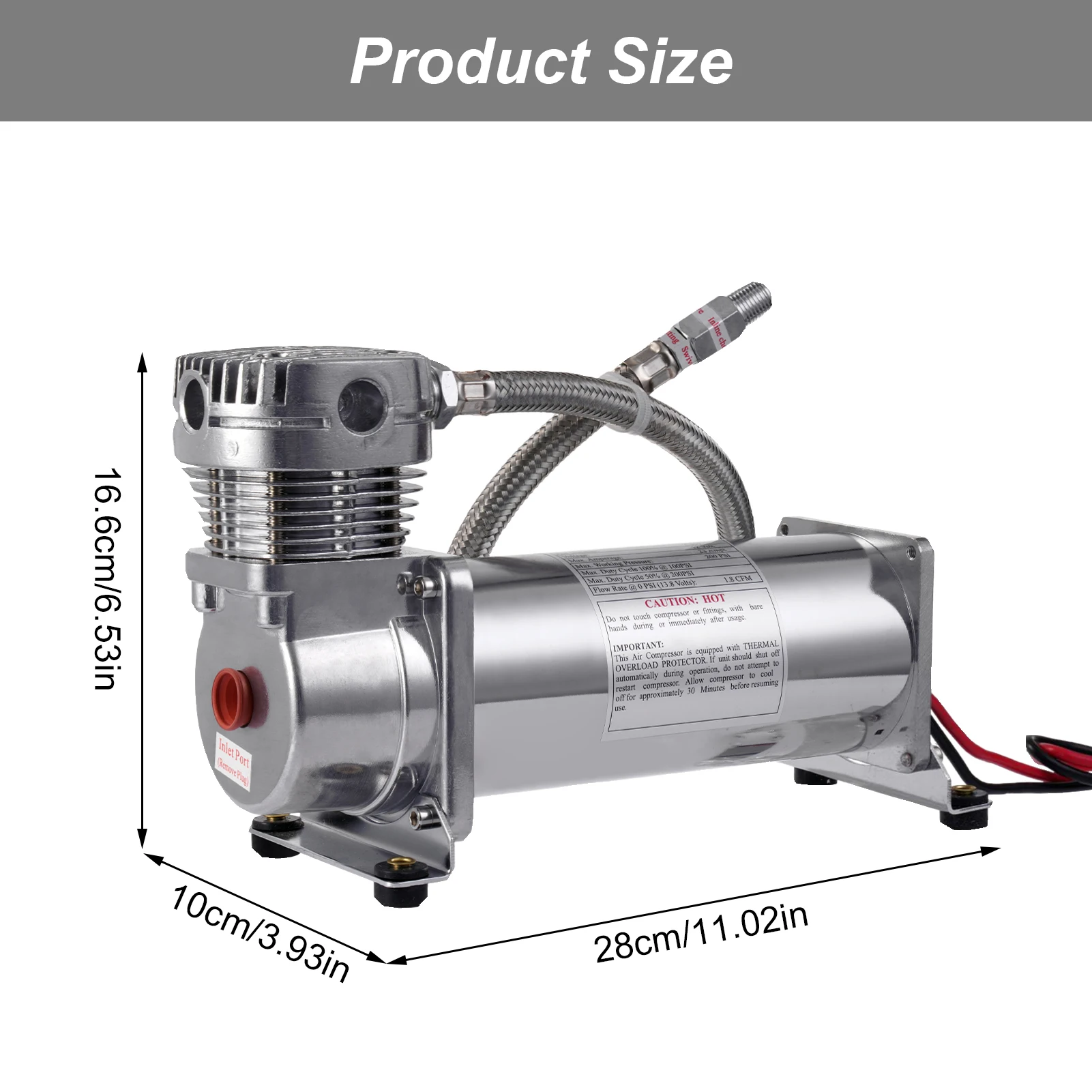 Compresseur de klaxon d'air 12V, compresseur d'air de garage portable, accessoires de voiture compresseurs d'air pour bateaux automobiles RVs voiture pick-up SUV