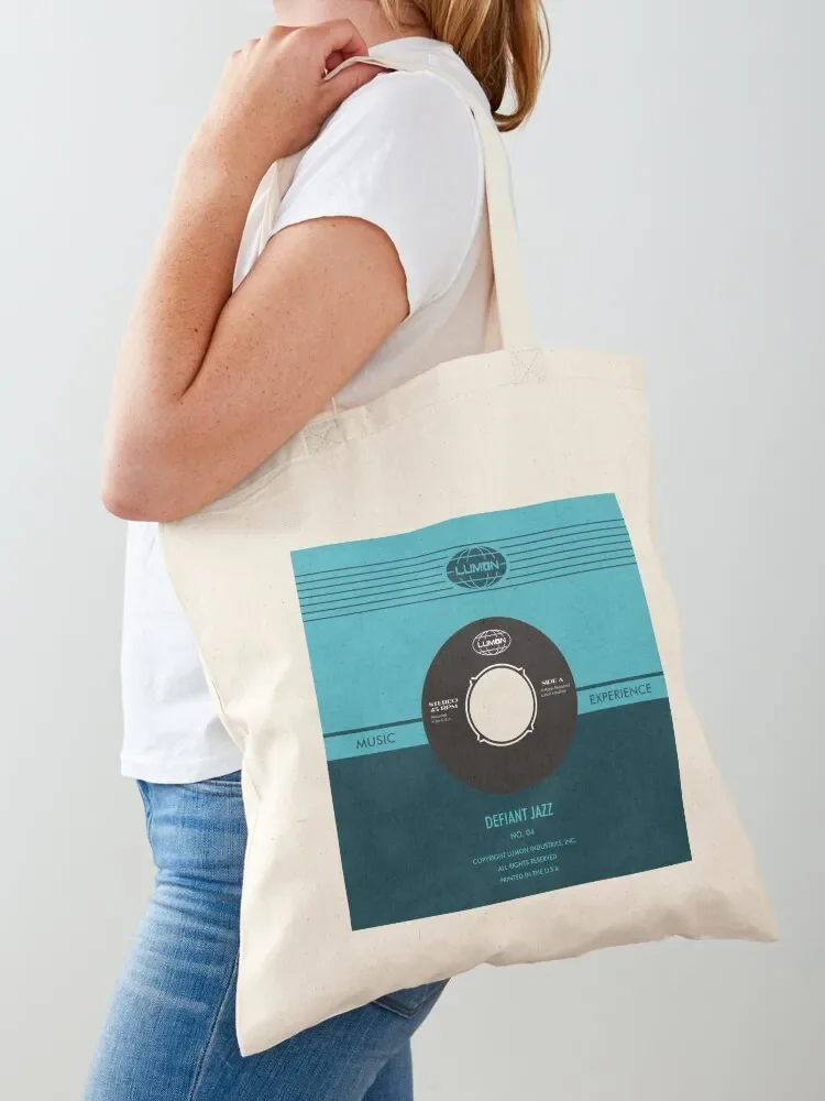 

Severance defiant jazz vinyl Tote Bag Shopper bag shopper bags for women Canvas stote bag custom bags