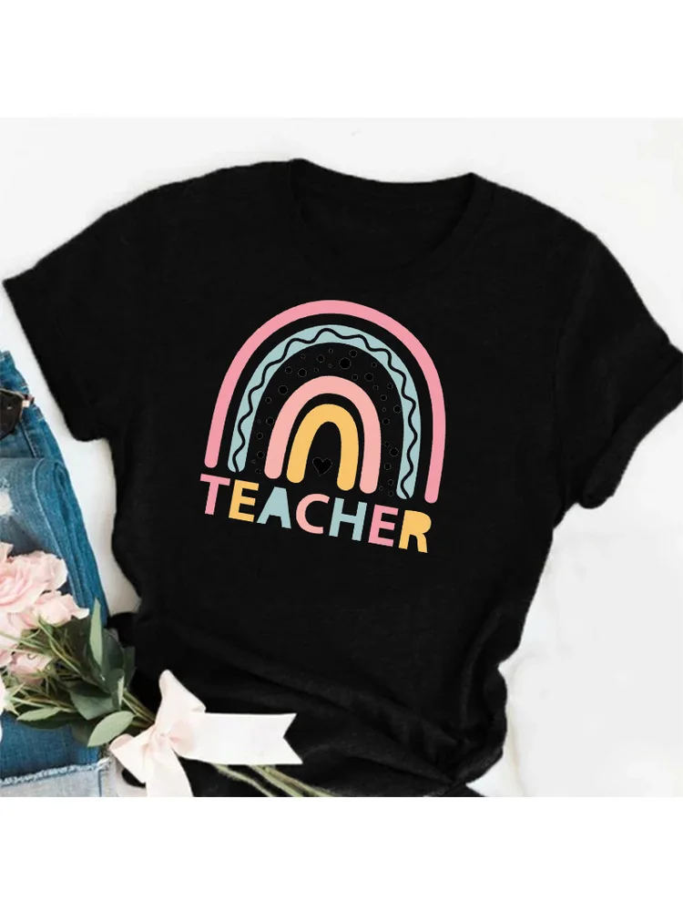 2021 Teachers life teacher Funny Women T Shirt Casual White Short Sleeve Vintage O-Neck Female Tops Tees for gift