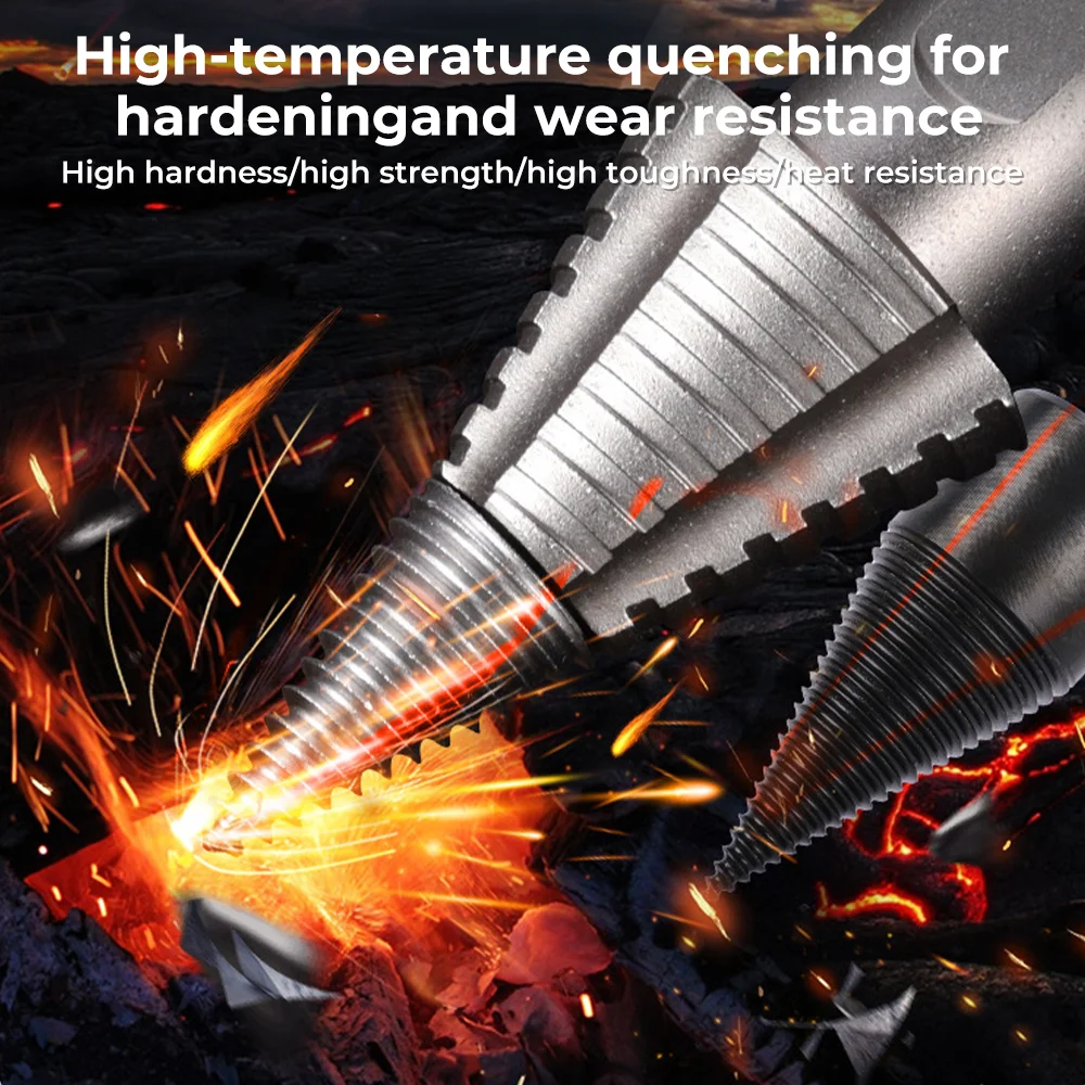 

New 32mm Wood Drill Bit Twist Firewood Splitting Drill Bit Wood Splitter Screw Cones Bit Square Round Hexagonal For Hammer Drill