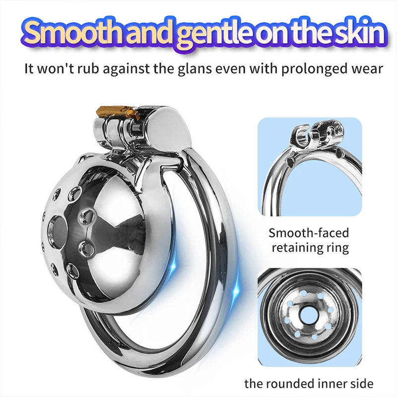 Metal Chastity Cage Male Slave Chastity Lock Stainless Steel Cock Cage Adult Sex Toy Penis Bondage Urethra Lock Male Gay BDSM  - view 3