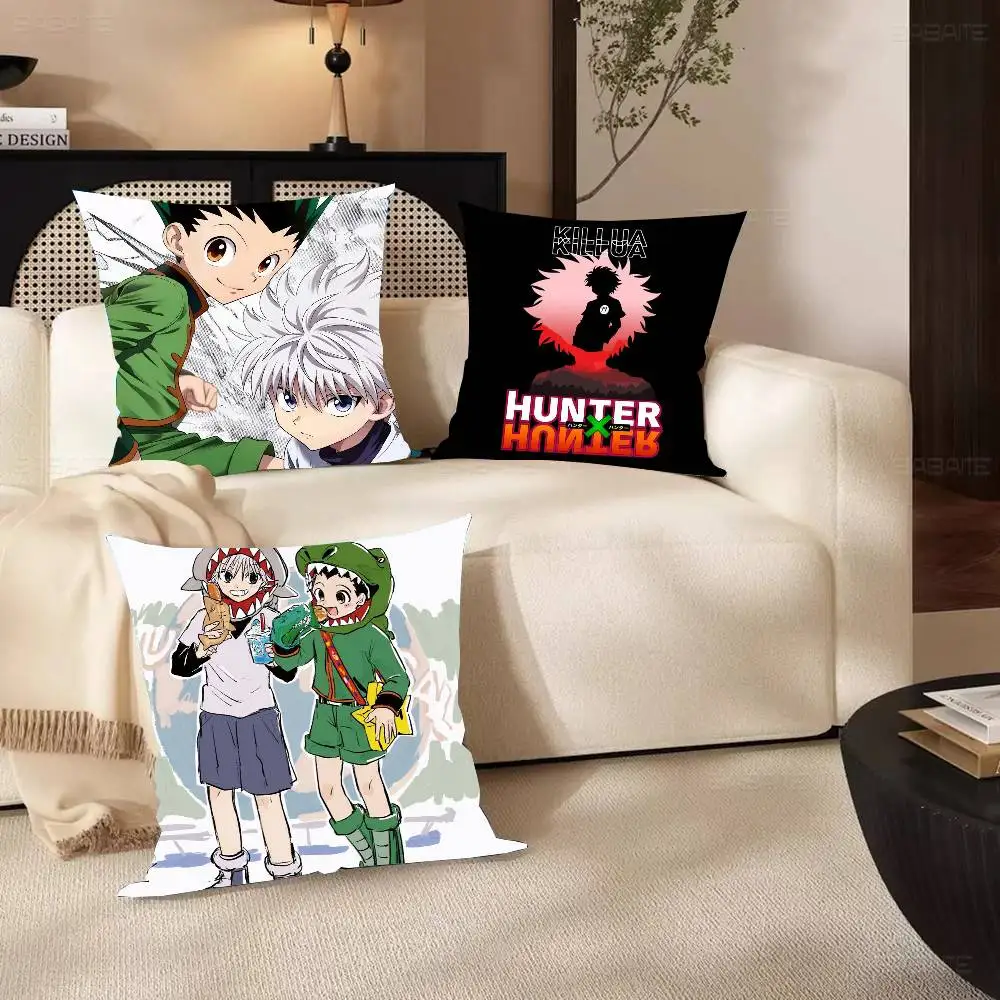 Anime Hunter X Hunter Pillow Case Fashion Square Pillowcase Bedroom Sofa Room Ins Decoration Leisure