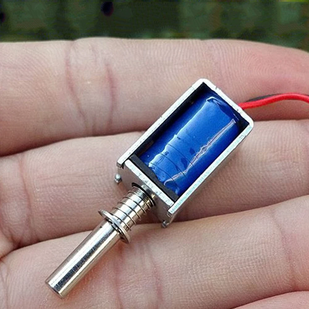 

Mini DC 3V-12V 6V Electromagnet Miniature Solenoid Valve Cabinet Lock Special Frame Push Pull Electronic Lock Spring Return