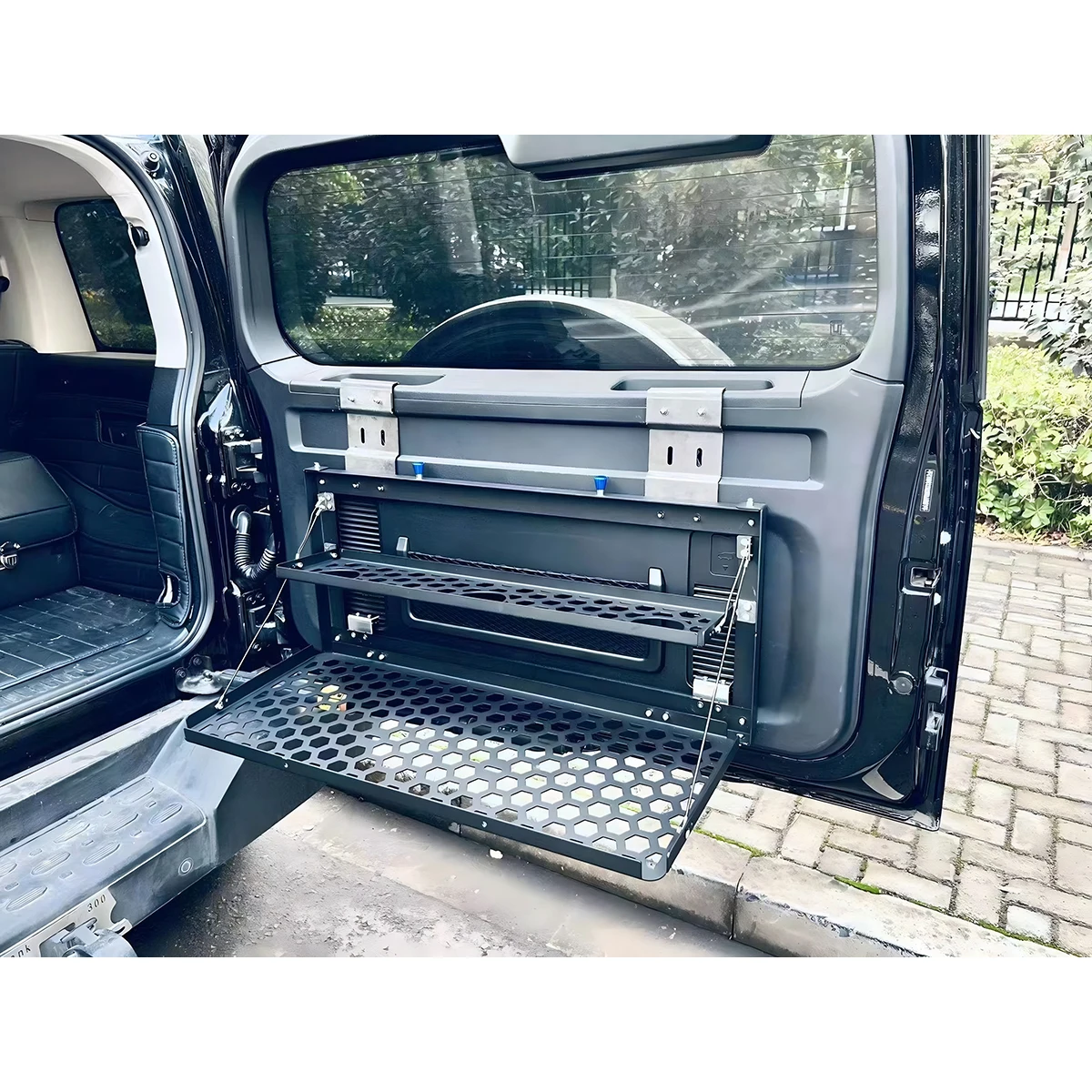 

Taildoor Storage Shelf for Tank-300 2021 2022 Steel Rear Door Foldable Cargo Shelf Storage Cargo Luggage Holder Carrier