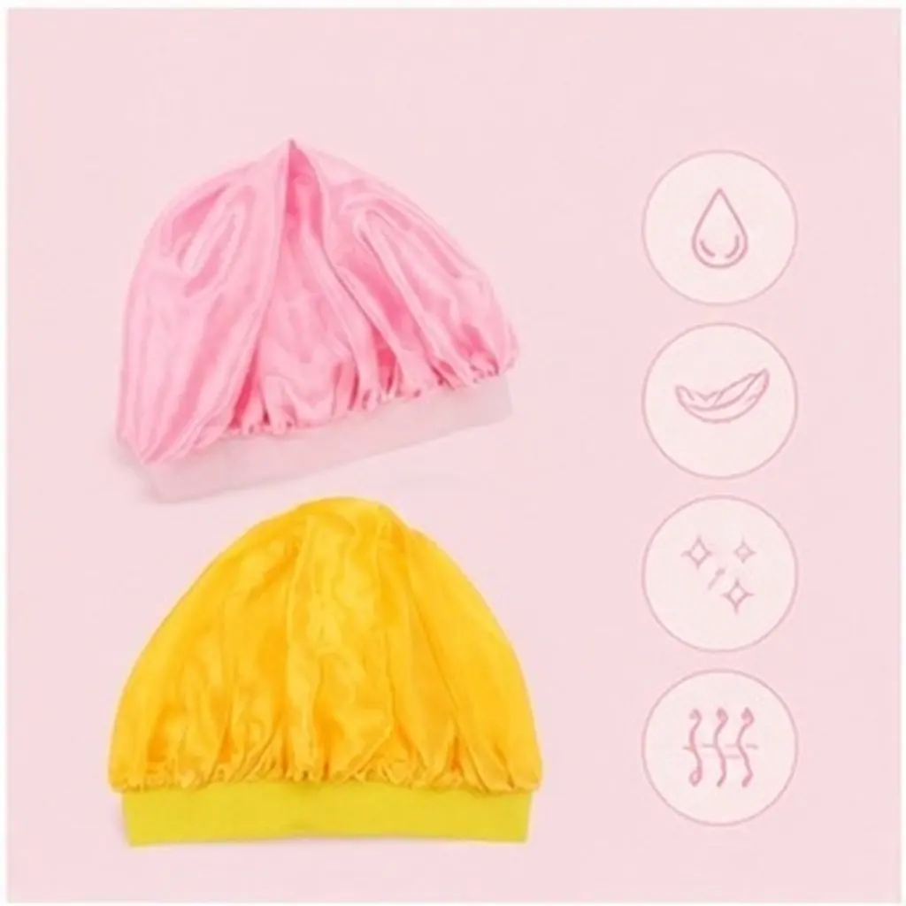 2Pcs Kids Elastic Sleeping Hat Premium Lightweight Breathable Hair Protector for Sleep Shower Washing Home Use Baby Hair Care