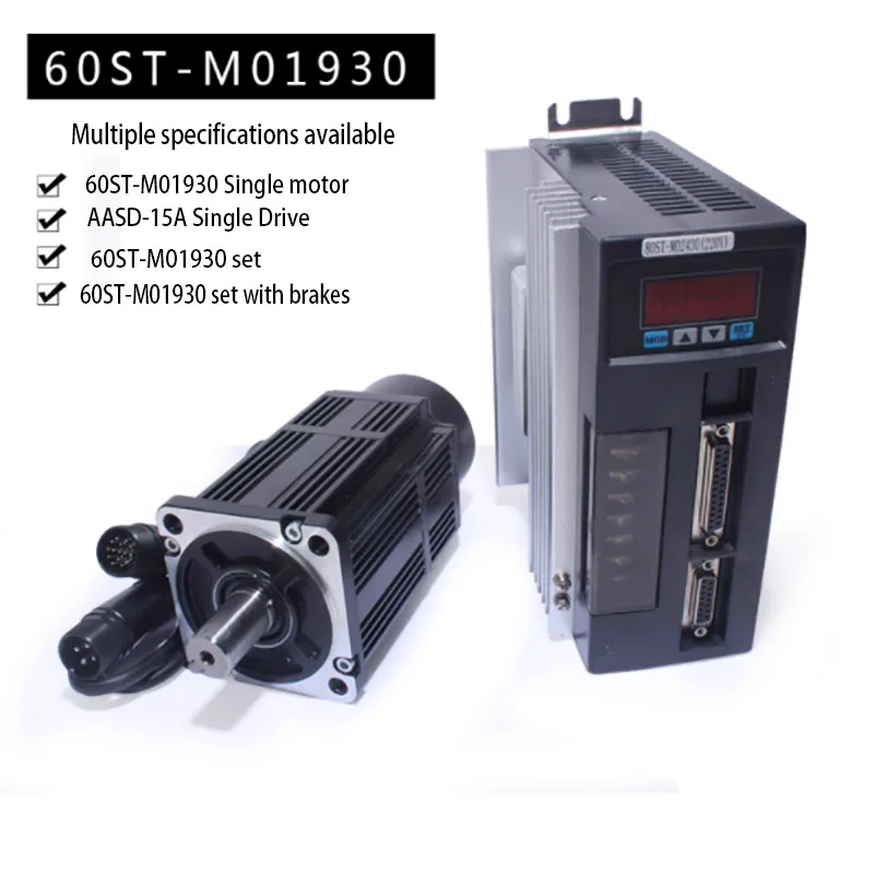 60 servo motor set 60st-m01930 AC servo motor+driver AASD-15A 1.91N. M 600W