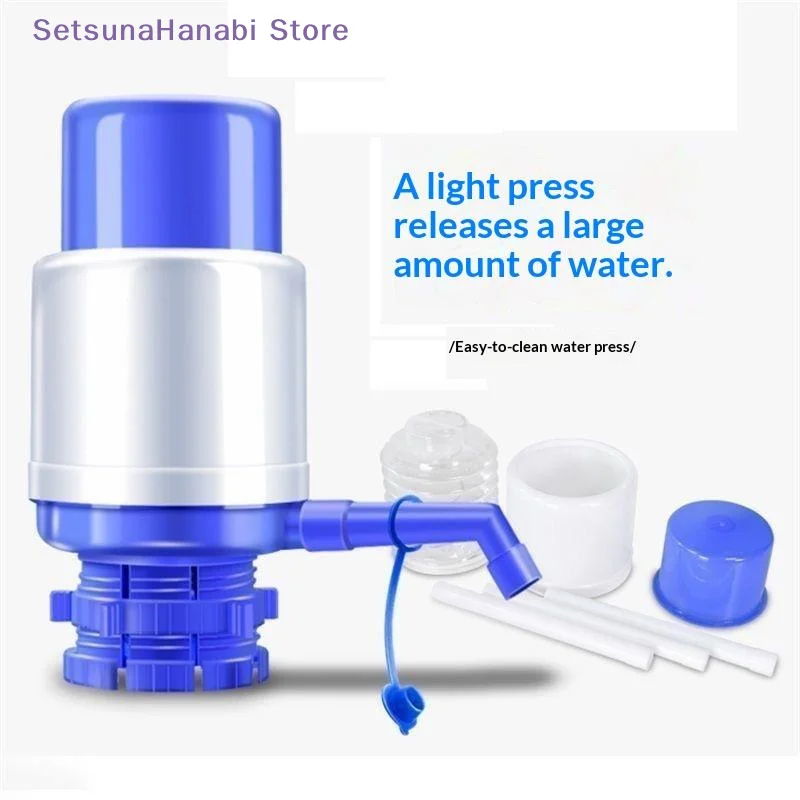 [W]Manual Hand Press Water Pump Dispenser Reusable Bottle Water Suction Pump No Electricity Needed Home Office Drinking Water