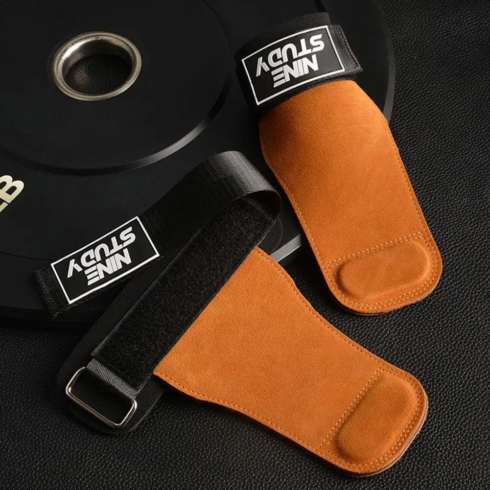 Bankdrücken Gewichtheben Handgelenk Haken Gurte Kreuzheben Handschuhe und Griff polster für Fitness-Fitness-Training Hantel Pull-up – Detail 6
