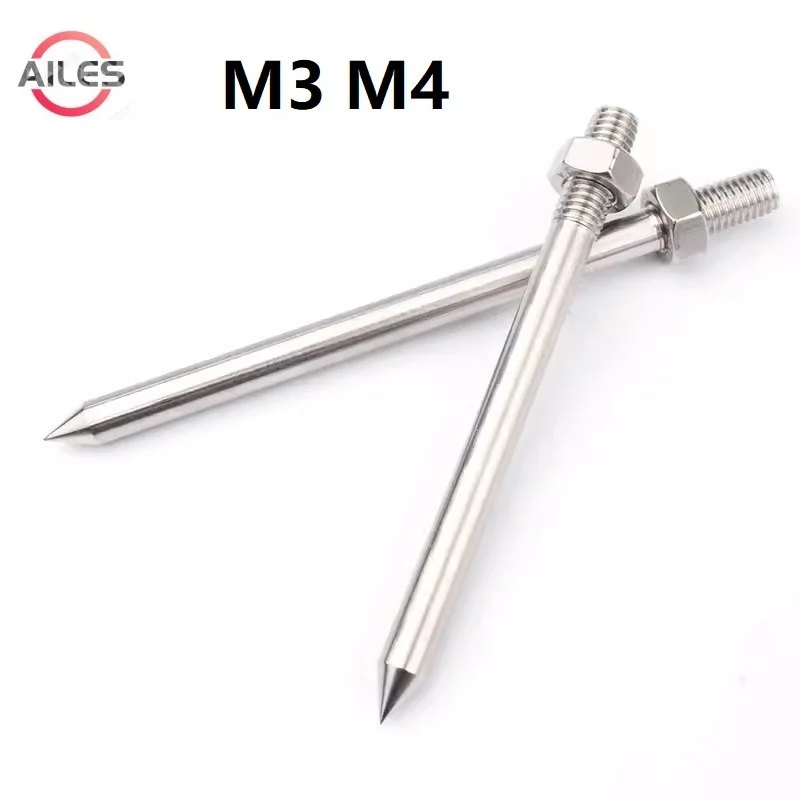 304 Stainless Steel M3 M4 PVC Pipe Clamp Steel Nails PVC Tube Clamp Nail Straight Rod Bolts