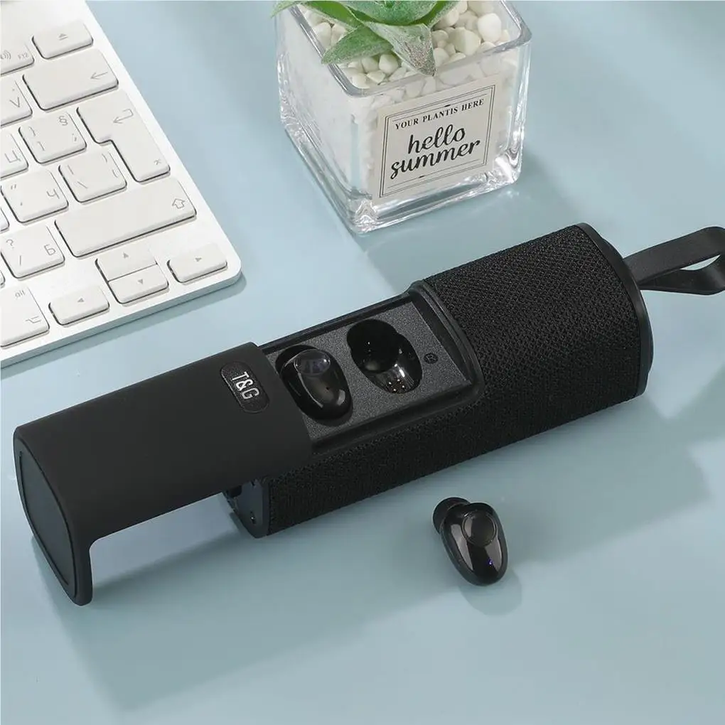 TG807 Wireless Bluetooth Speaker Mini Headphone Bluetooth 5.0 Outdoor Sports Portable Power Bank Multifunction Loudspeaker