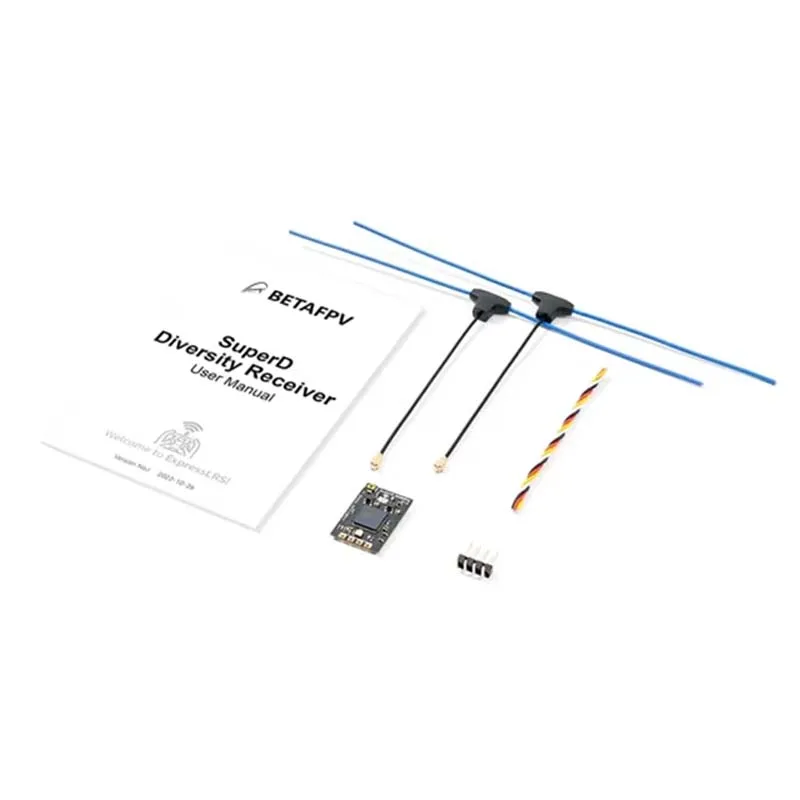 1/5PCS BETAFPV SuperD ELRS 2.4G/915MHz Diversity Receiver ExprssLRS RX 2T Antennas For RC FPV Long Range Freestyle Drone