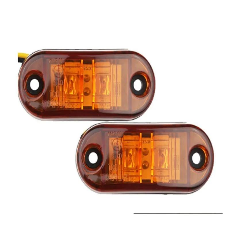 

for Trailer Trucks Cars Waterproof Oval Side Clearance Warning Light Red Orange Lamp Led 12/24V Durable LED Side Marker Lights