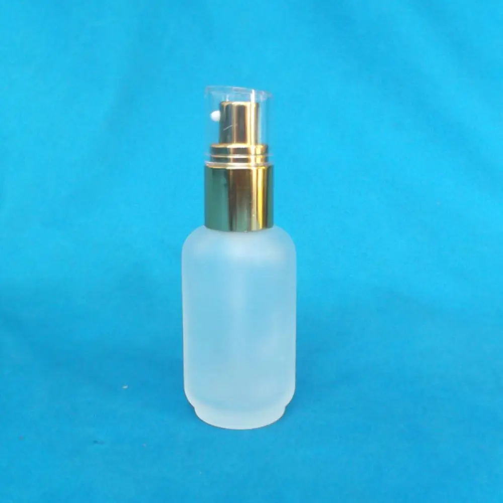 Bouteille à pompe en verre givré de 30ML, 2/10 pièces, pour Lotion, pulvérisateur de liquide, à brume Fine, rechargeable, bouchon doré