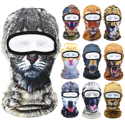 3D Cat Dog Cute Animal Balaclava Motorcycle Motocross Ski Snowboard Hat Helmet Liner Biker Neck Warmer Face Cap Cycling Headgear