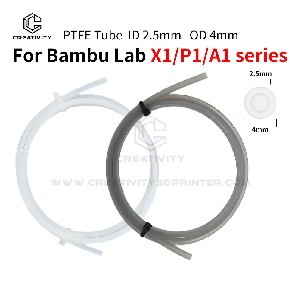 For K1C Ender3 V3 KE Bambu P1P P1S Bowden Extruder PTFE tube for J-head Hotend V5 V6 1.75mm Filament ID 2mm OD 4m PTFE ID 25 - Image 4