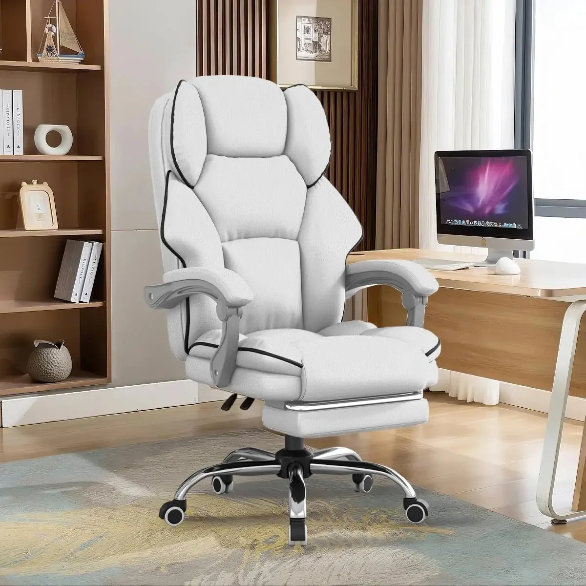 Office Chair with Foot Rest Reclining Gaming Chair High Back Computer Chair Executive Desk Chair Ergonomic Office Chairs Comfort