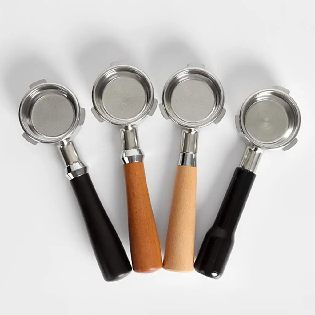 La manija del café expreso del café del portafiltro sin fondo de la máquina de café reemplaza