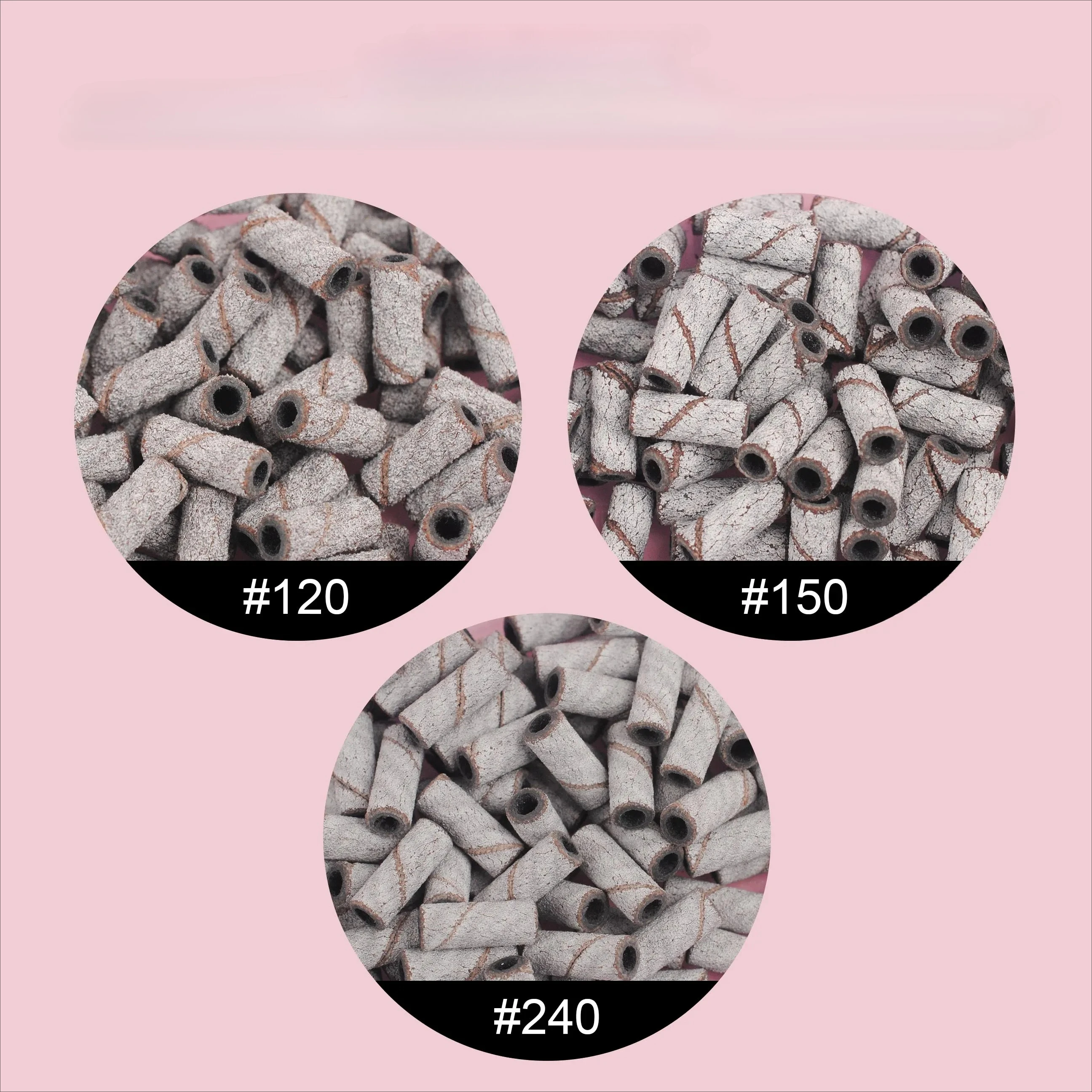 50/100Pcs 3mm Mini Weiß Schleifbänder Edelstahl Nagel Bohrer Bits Dorn Elektrische Maniküre Zubehör Werkzeug