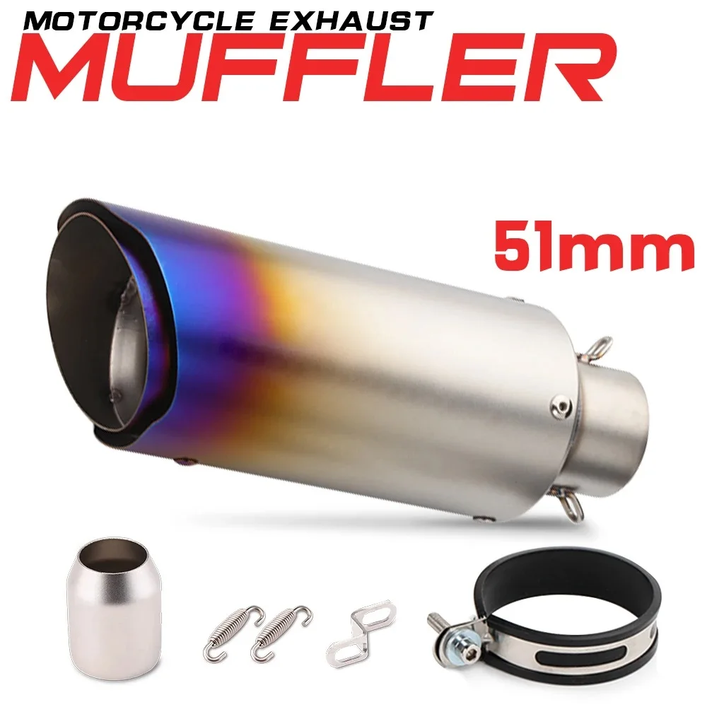 Motorcycle Exhaust Pipe Slip-on Muffler Escape Moto for Yamaha FZ6 Full Motorcycle Exhaust PiNinja 400 CBR650R GSXR 600 Duke 125 view 5