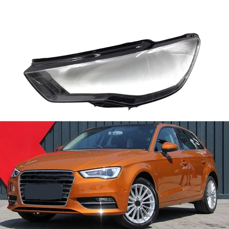 

Car Front Headlight Cover Transparent Lampshades Lamp Shell Headlights Lens Cover For A3 2013-2016