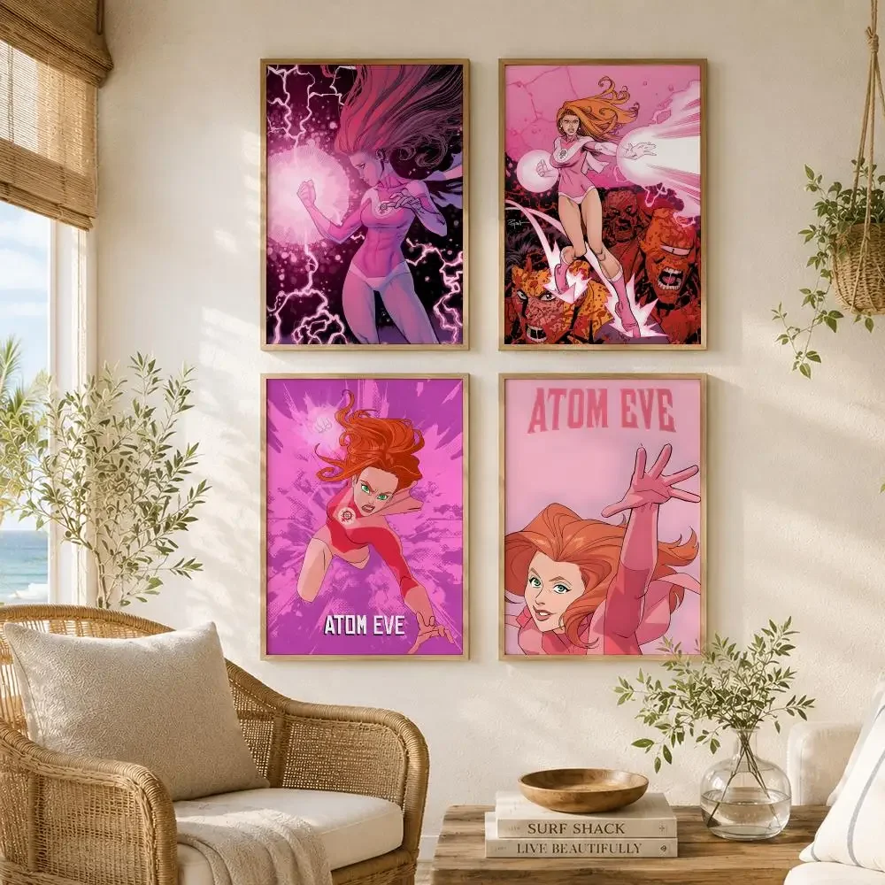 Anime Atom Eve I-Invincible Painting Calligraphy High-Quality Canvas Wall Mural Crease-Free For Living Room Bedroom Interiors