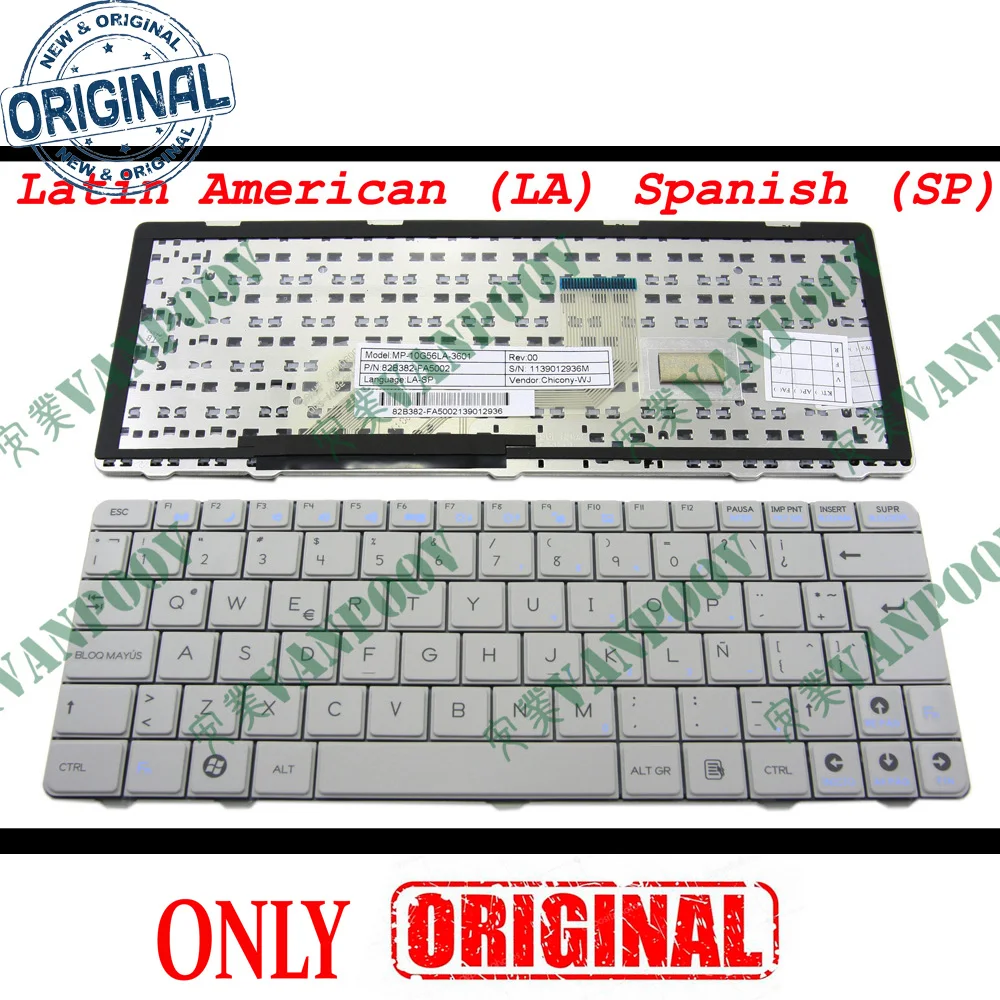 New Laptop Keyboard Teclado Netbook For Lenovo Classmate Bangho Bgh Depot Edunec EXO X355 BGH X355 Grey LA / SP Version