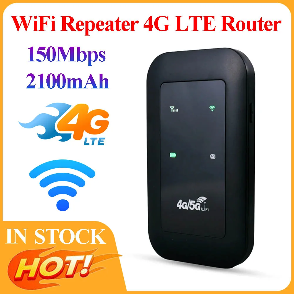 

Маршрутизатор 4G LTE, 150 Мбит/с, повторитель Wi-Fi, усилитель сигнала, сетевой расширитель, мобильная точка доступа, карманный беспроводной модем Mifi, слот для SIM-карты