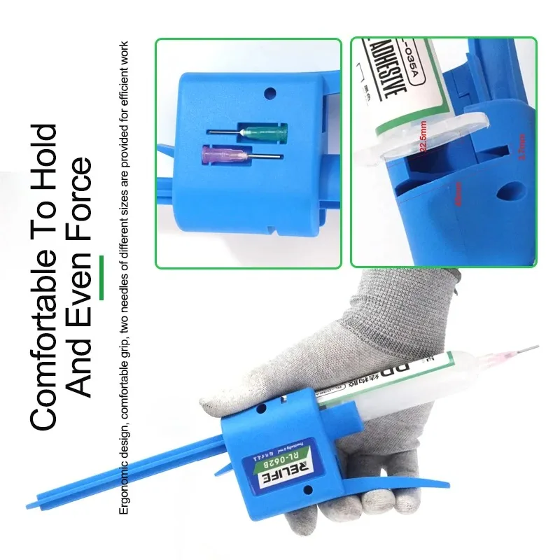 RELIFE Glue Gun Paste Extruder Universal Solder Flux Dispenser Welding Oil Solder Paste UV Booster Syringes Plunger Putter Tools