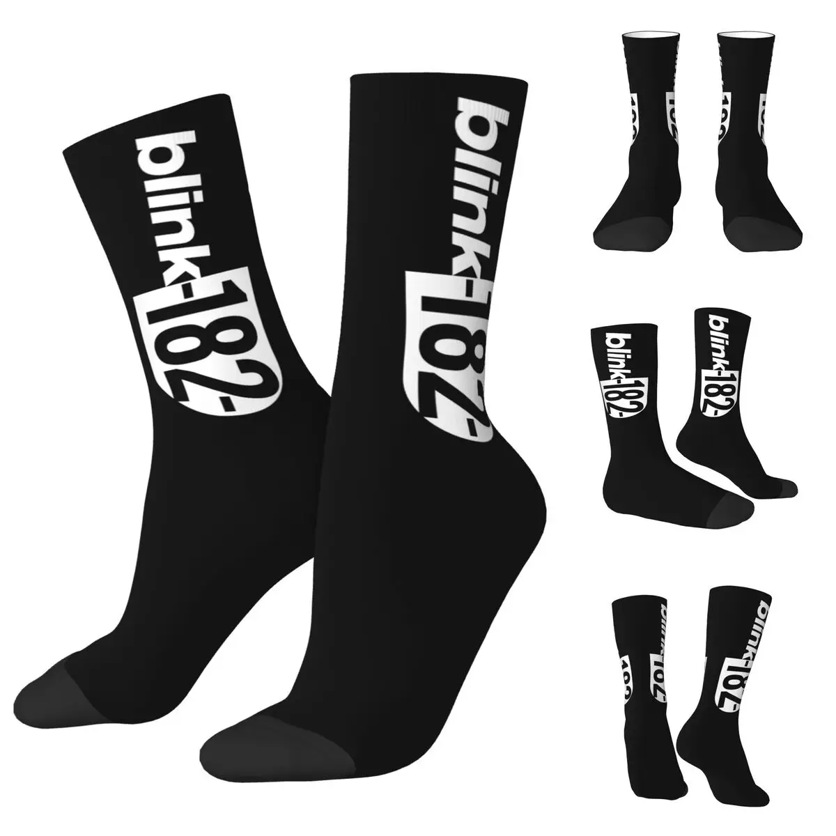 High elasticity polyester fiber 3D printing cosy Unisex Hip Hop Blink 182 One More Time Interesting Four Seasons Socks