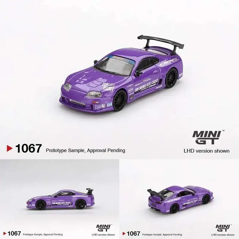 

Предпродажа MINIGT 1067 Toyota 1:64 Supra A80 Top Secret GT 300 Top Secret Фиолетовый Литая под давлением модель автомобиля Коллекция игрушек