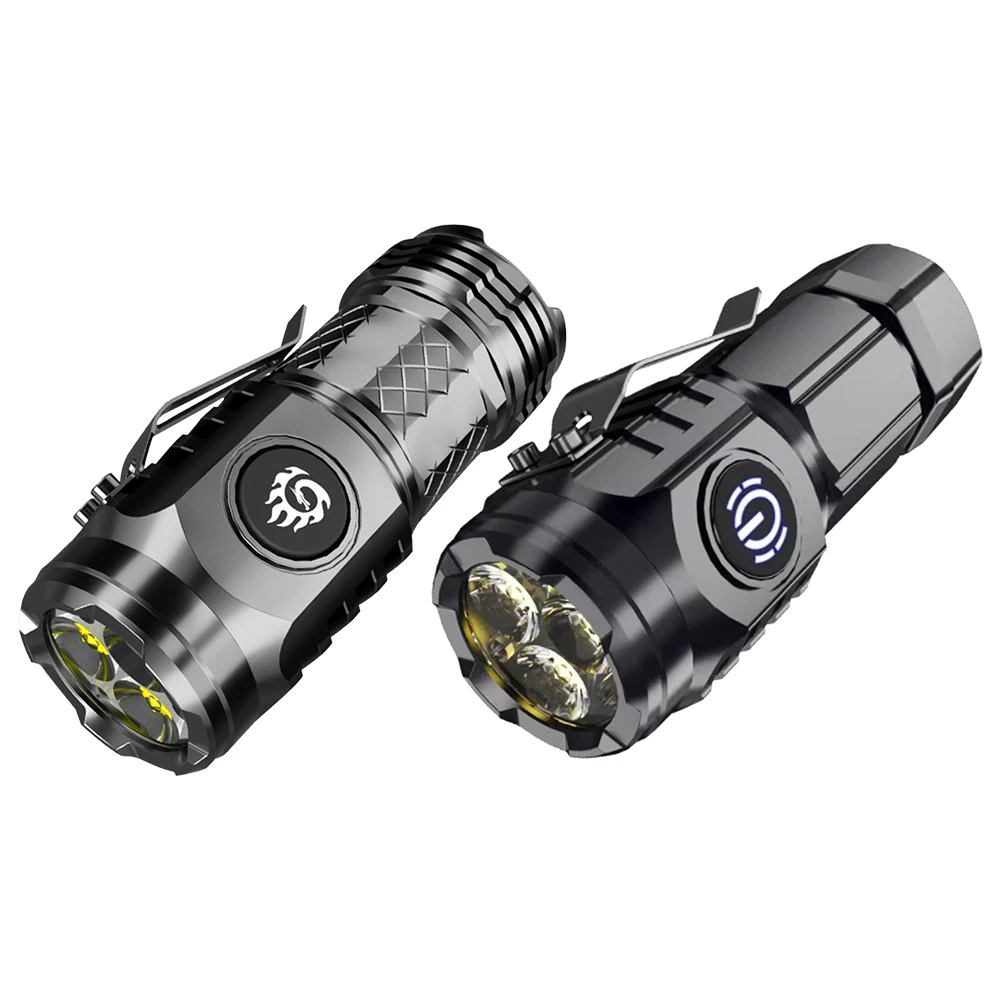 High Power LED Flashlight Torch 20W Ultra Powerful LED Flashlight USB Rechargeable LED Tactical Flashlights for Hiking Exploring