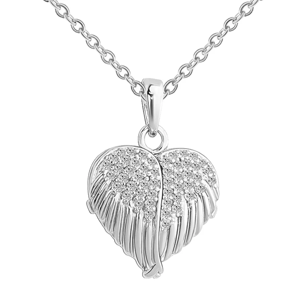 

1pc Photo Box Pendant Necklace Heart Shaped Copper Clavicle Chain Elegant Creative Women Jewelry Match All Styles Perfect Gift