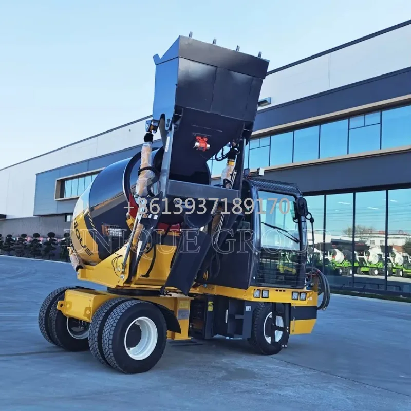 18m3 Per Hour Self Loading Concrete Mixer Truck with Cement Hopper