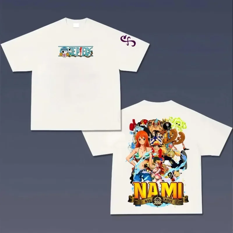 Цельная модная горячая распродажа, аутентичная футболка большого размера, топ унисекс в стиле аниме, официальная лицензионная хлопковая рубашка с портретным принтом Луффи