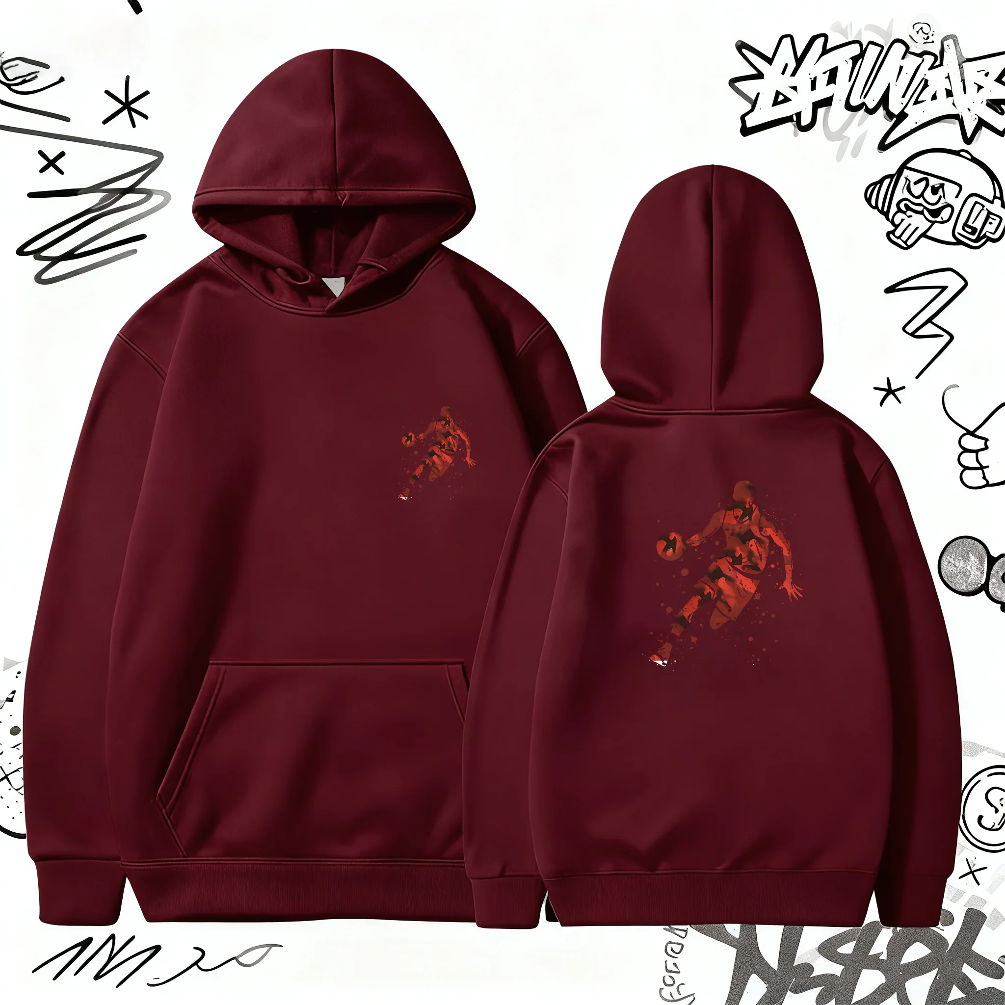 

Новая осенне-зимняя мужская толстовка с капюшоном, с геометрическим принтом, для взрослых, уличная повседневная мода, свободный крой, с длинными рукавами.