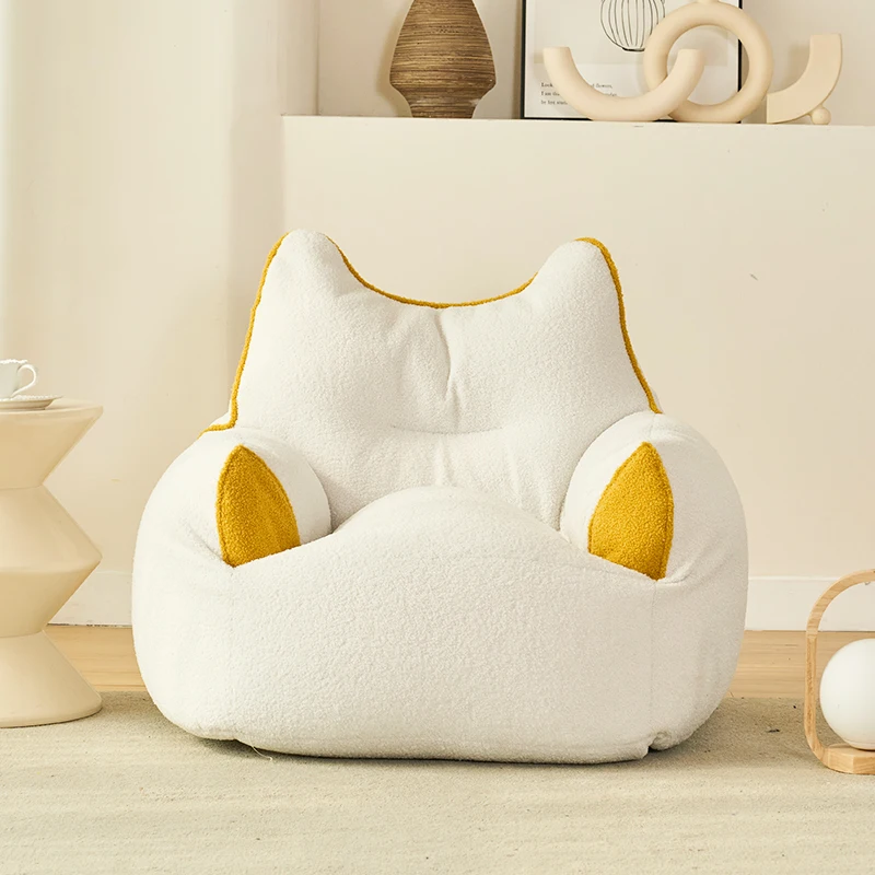 

Cute Armless Unique Sofa Chair Filling Kids Lounge Modern Velvet Puffs Sofa Bean Bag Designer Divano Apartment Furniture