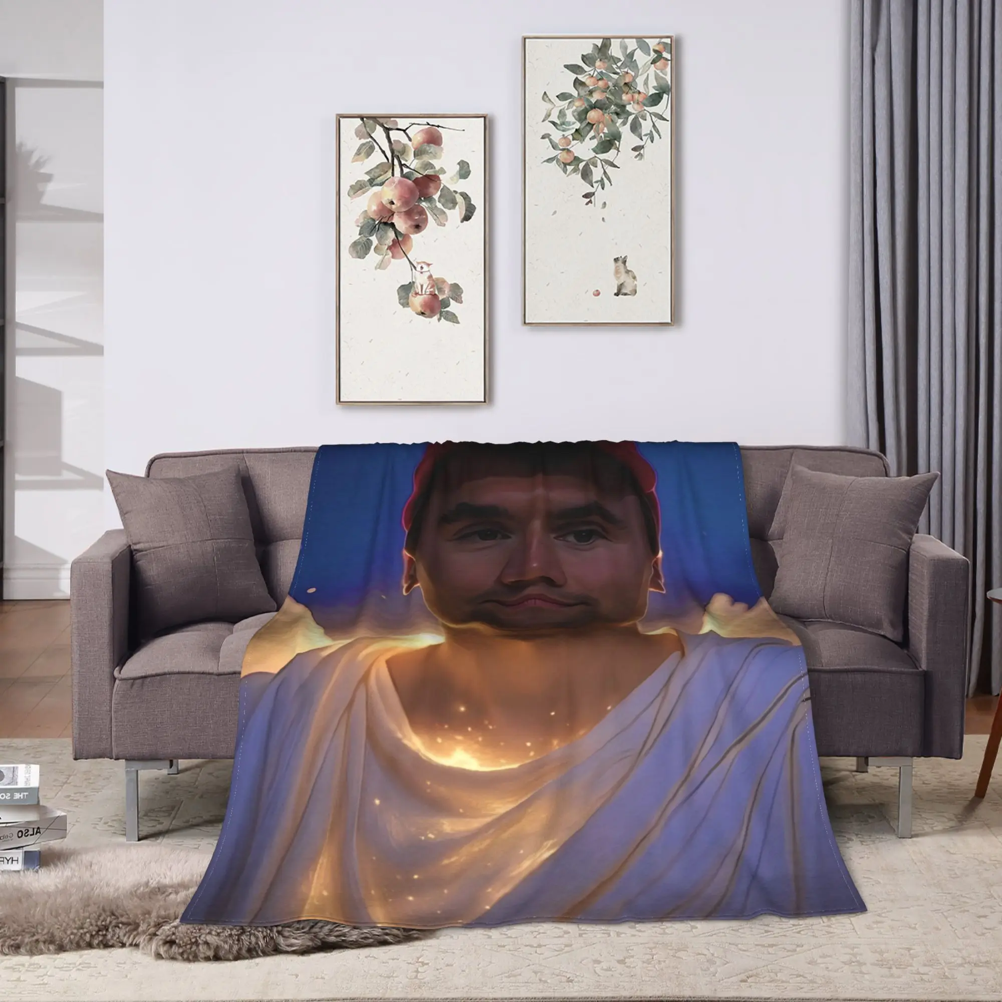 Charlie Kirk Angelic Advocate Blankets  Warm Soft Funny Plush Bedding Throws For Bedroom Picnic Flannel Bedspread Bed Cover