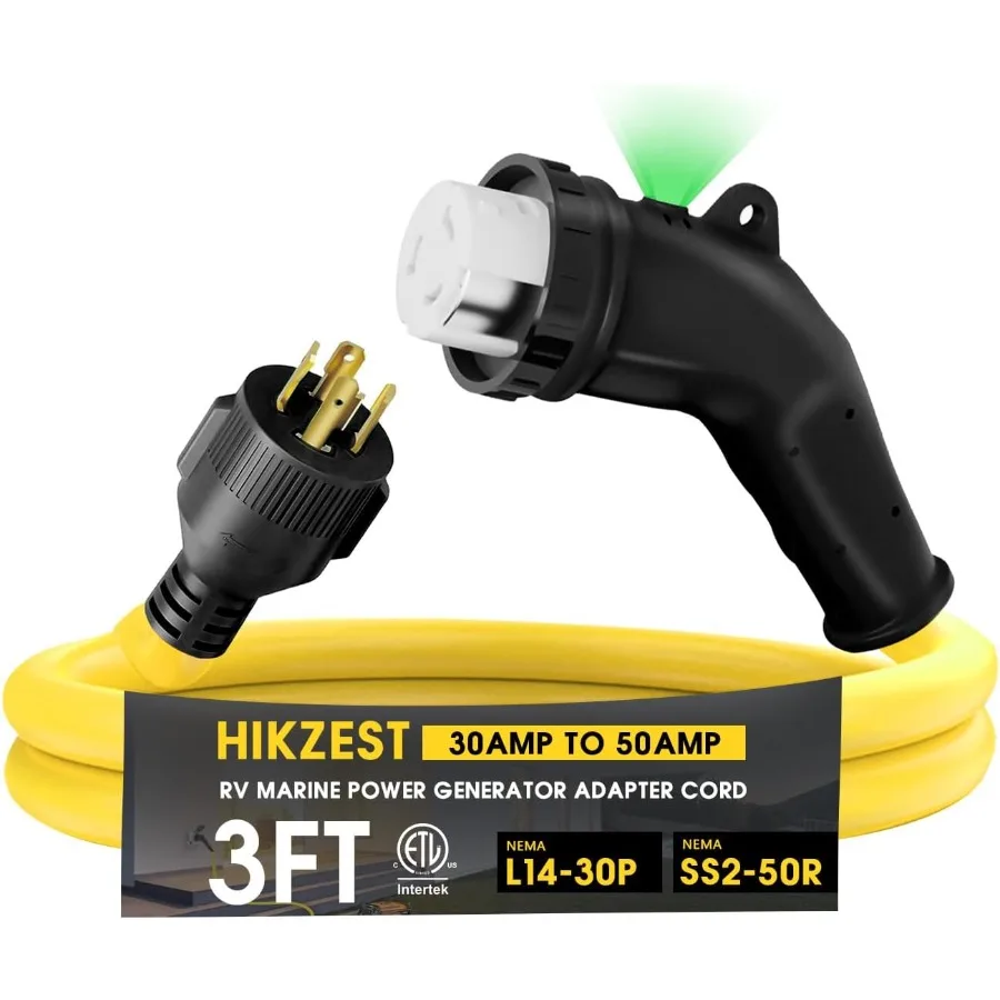 

3FT NEMA L1430P to SS250R RV Морской электрогенератор Шнур-адаптер 30A 4-контактный фиксирующий генератор с ручкой из локтевой ручки и L