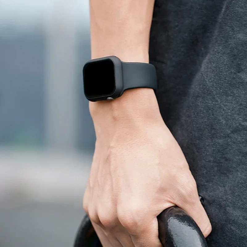 Correa de silicona para Apple Watch Band 49mm 46mm 44mm 40mm 45mm 41mm 42mm 38mm pulsera deportiva iWatch Series Ultra 10 9 7 8 se 4 5 6