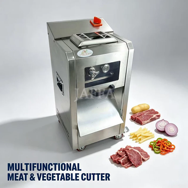 Electric Meat Cutting Machine 110V/220V Meat Cutter Commercial Home Stainless Steel Vegetable Cutter Machine Meat Slicer