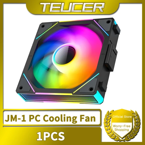 TEUCER 1 Uds JM-1 ventilador de refrigeración de PC ARGB efecto de luz de ciclo de espejo 800-2000RPM PWM refrigeración por agua ventilador enfriador de 360mm